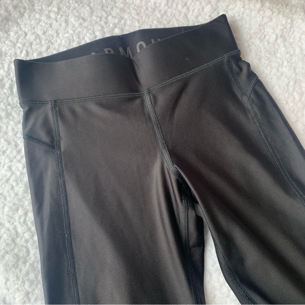 Under Armour black ankle compression leggings athletic running womens size small